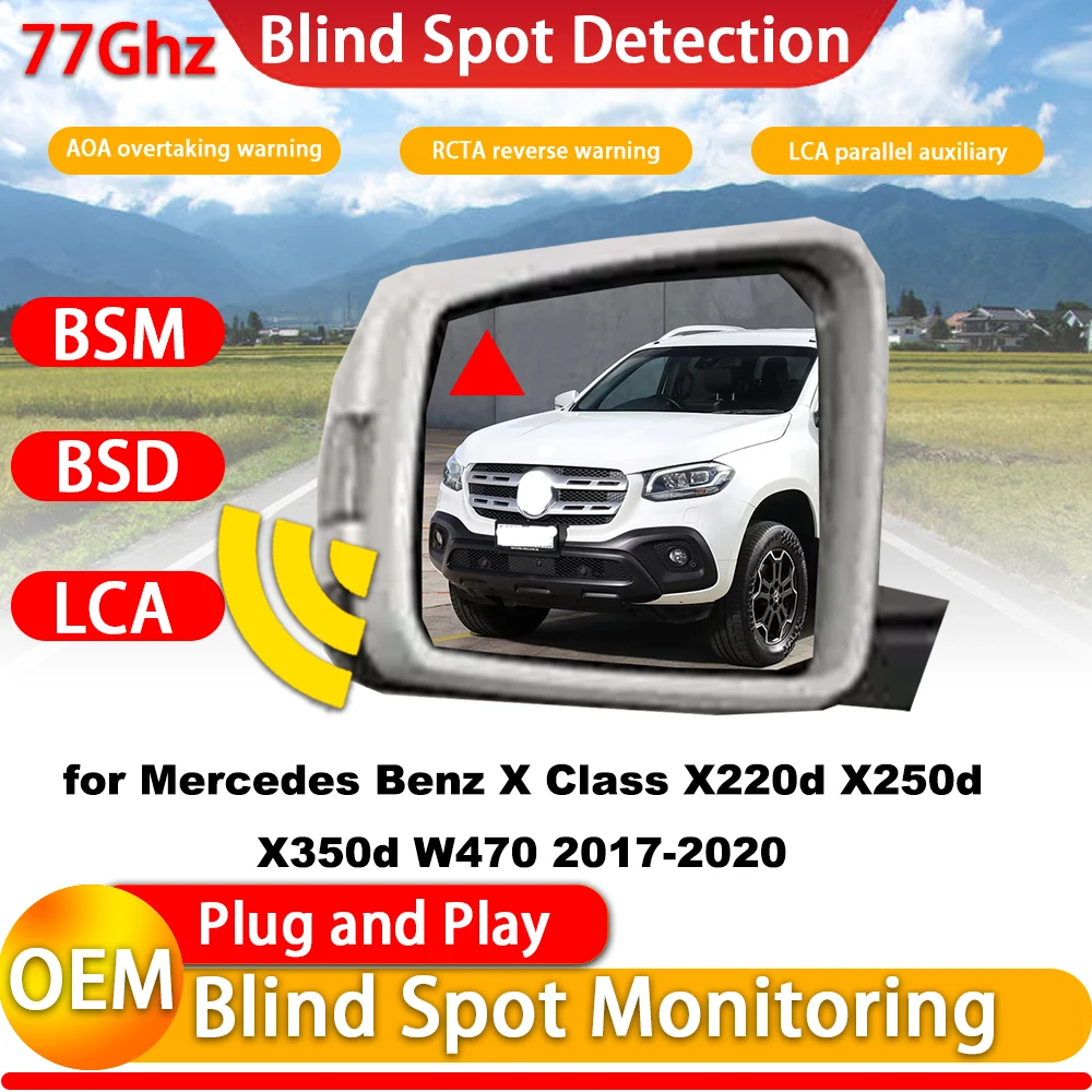 for Mercedes Benz X Class X220d X250d X350d W470 2017-2020 OEM Active Blind Spot Assist Monitoring Detection System 77Ghz Radar