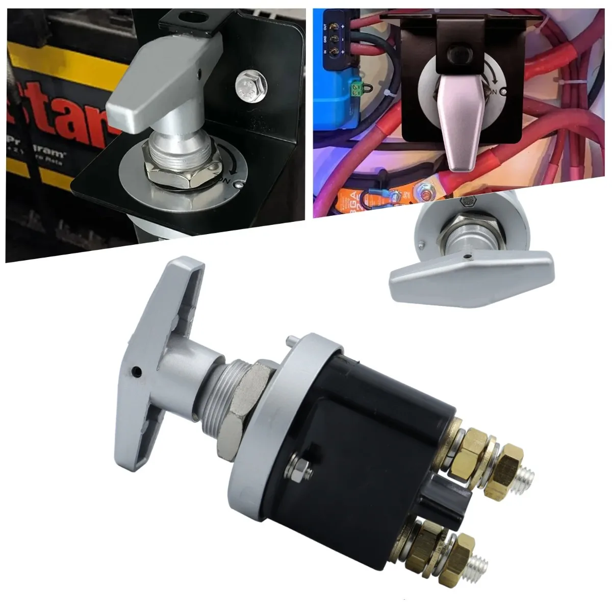 Battery Disconnect Switch 500A Continuous 5000A Surge 12V Heavy Duty Power Cut Off Master Switch for RV Truck Boat ATV