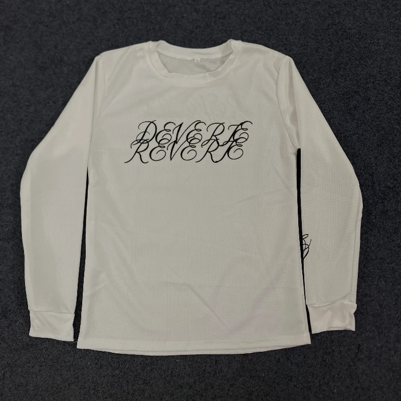 

American Loose Casual O Neck T-shirt Street Vintage Fashion Women Lazy Square Drill Top INS Letter Printed Long Sleeved Pullover