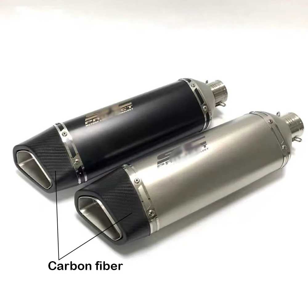 51 مللي متر العالمي الانزلاق على دراجة نارية GP sc العادم ألياف الكربون الهروب الخمار لكاواساكي Z900 FZ6 RC390 S1000XR