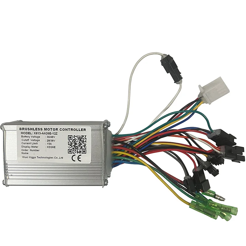 

EBIKE Brushless Motor Controller Bicycle Speed Controller 48V 15A E-Bike Accessories X813-AA26E-12Z Display KD26E