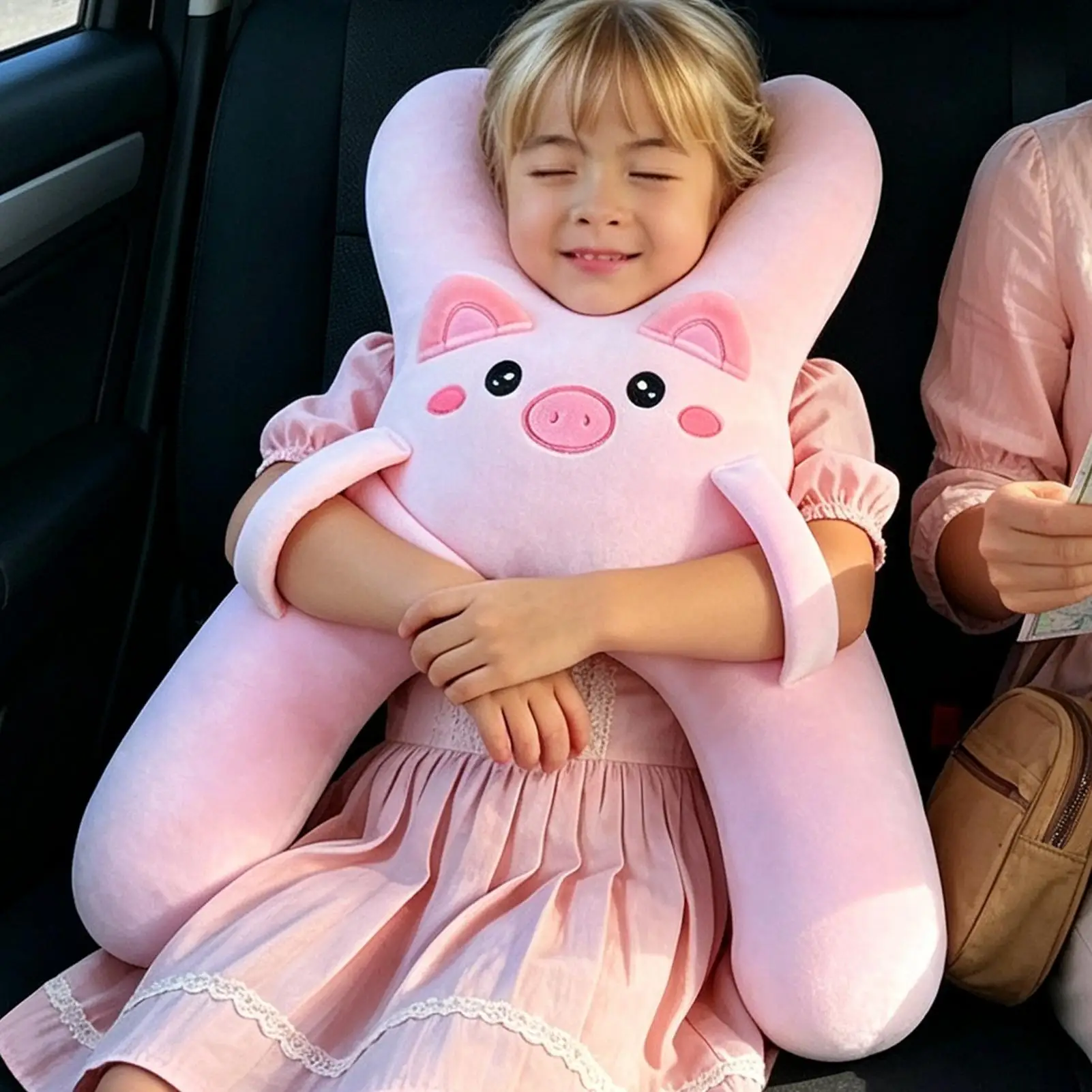 Car Seat Safety Neck Pillow Cute Children's Headrest Lumbar Support Anti Pinch Neck Cute Cartoon Sleeping Head Support Pillow