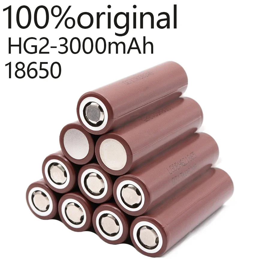 

100% New HG2 18650 3000mAh Battery 3.7V 30A High Discharge 18650 Rechargeable Batteries for HG2 18650 Flashlight Tools Battery