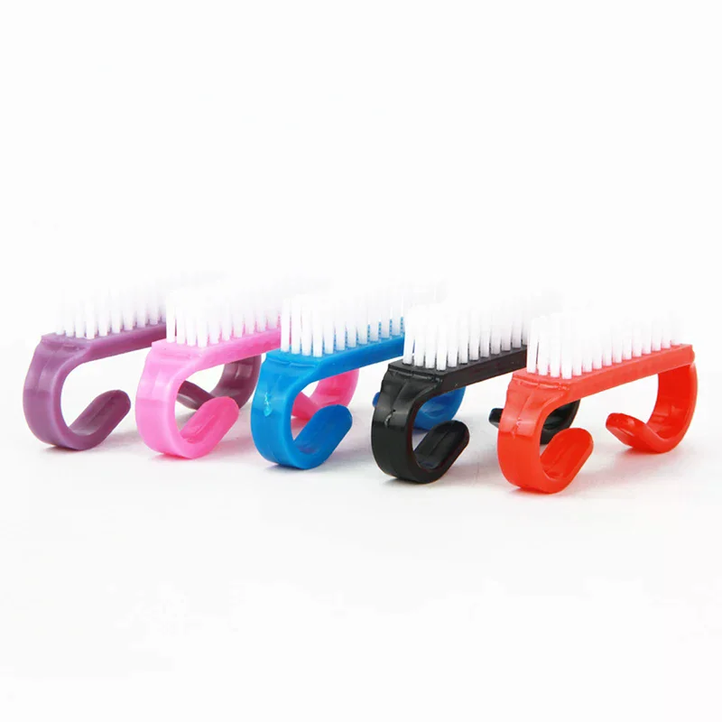 Top Reinigung Nagel Pinsel Nail art Kunststoff Weiche Entfernen Staub Finger Pflege UV Gel Maniküre Pediküre Werkzeug Make-Up Pinsel Schrubben
