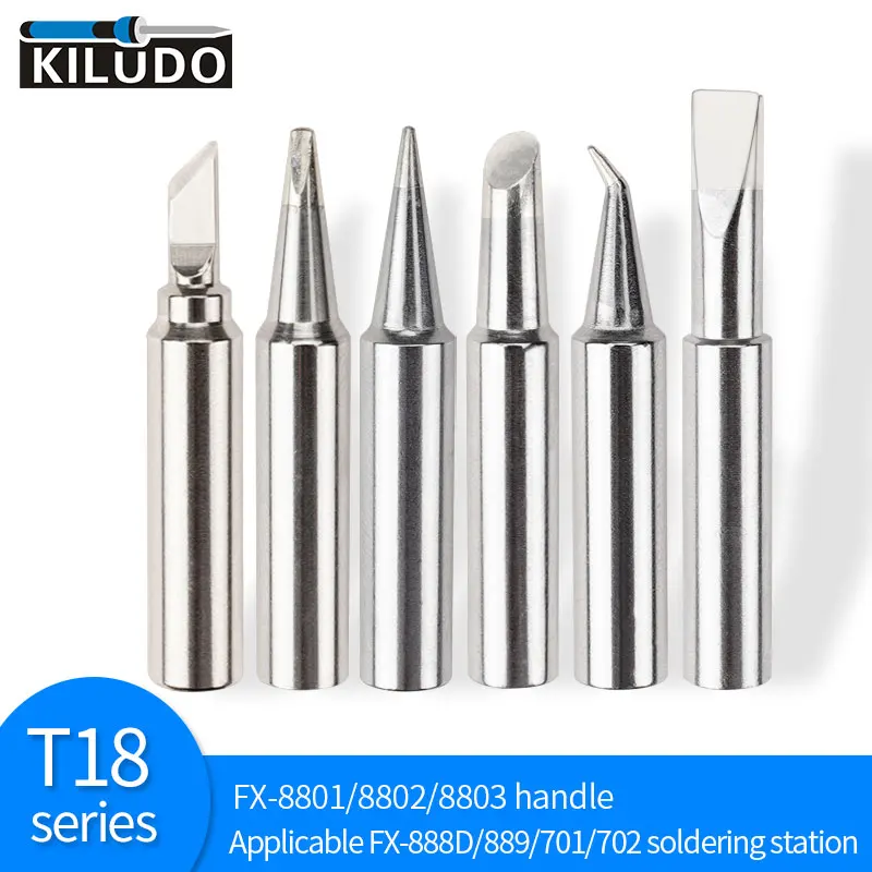 kiludo series soldering Tip for hakko fx-888/888D Iron Tip FX-8801/8802/8803 T18-B I K BL D08 D12 D16 D24 D32 C1 C2 C3 C4 C5 C08