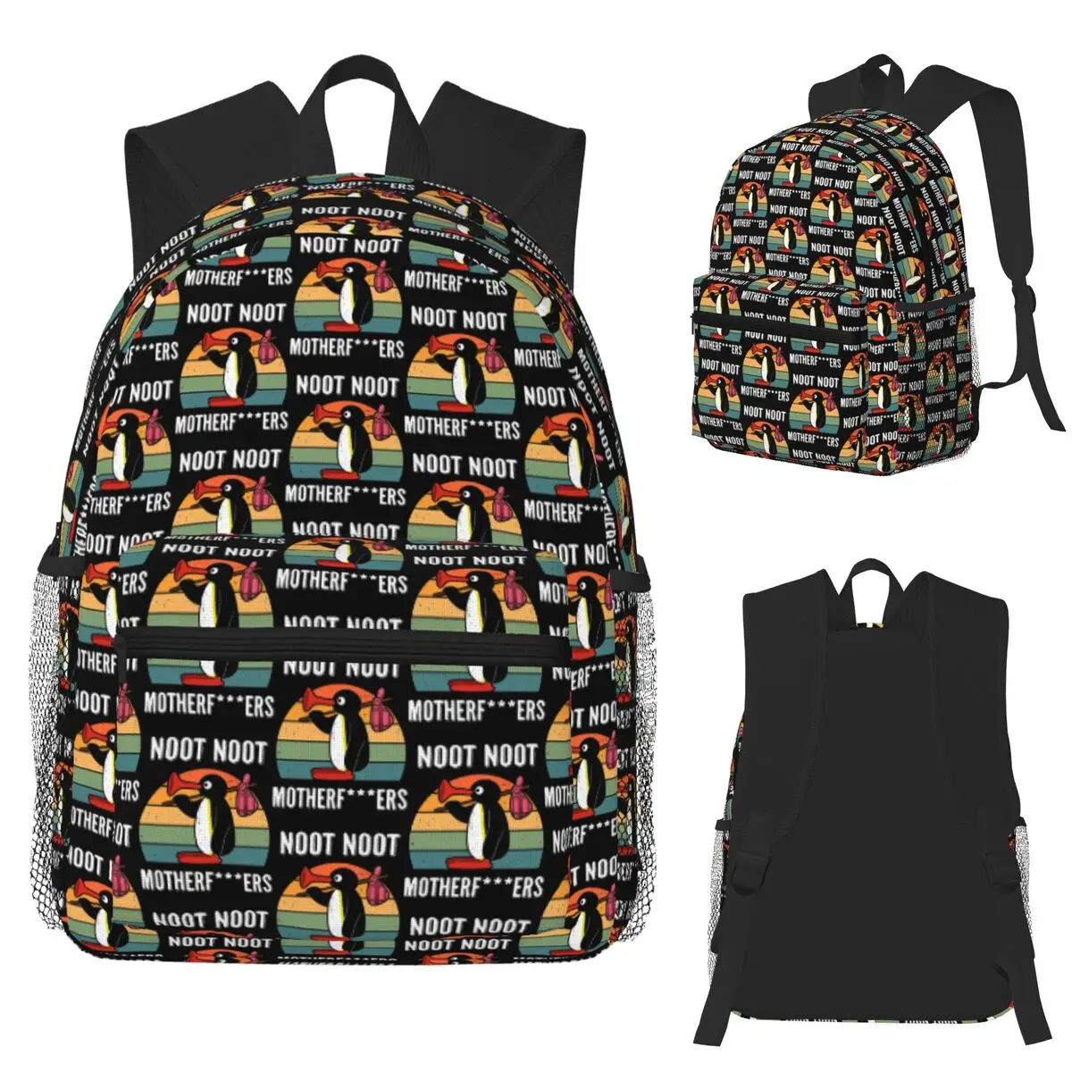 

Noot Noot Pingu 1, студенческий рюкзак, школьная сумка, походный дорожный рюкзак для мужчин и женщин, сумка для книг, сумки на плечо