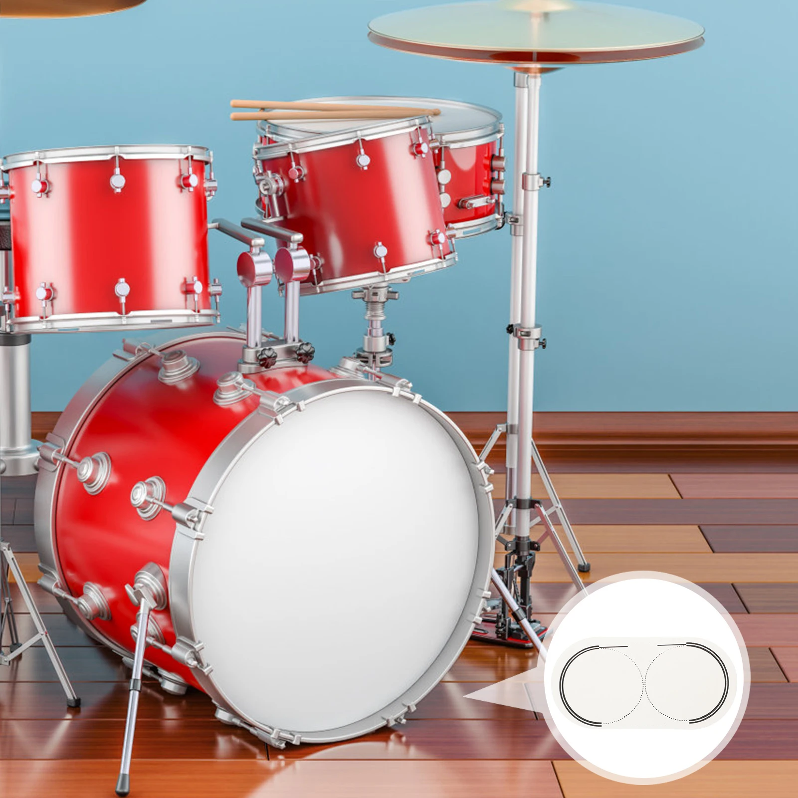 

Stickers for Drum Pad Drums Accessories Replacement Kick Double Percussion Pedal Round Patch