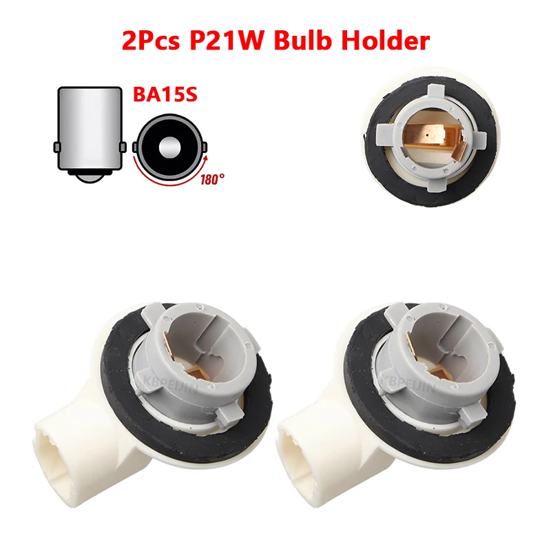 For Renault Logan Duster Sandero Lada Largus Turn Signal Light Socket P21W Bulb Holder Car Lamp Replacement Parts 2PC