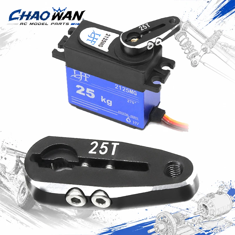 1Pcs Metal 25T CNC RC Tooth Servo Steering Horn Arm Heightening for 1/8 1/10 RC Car Parts