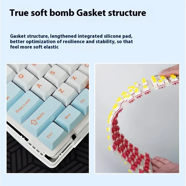 AULA S98 PRO Wired And Wireless Mechanical Keyboard With Screen And Knob GASKET Structure RGB Hot-Swap For Gaming/Office