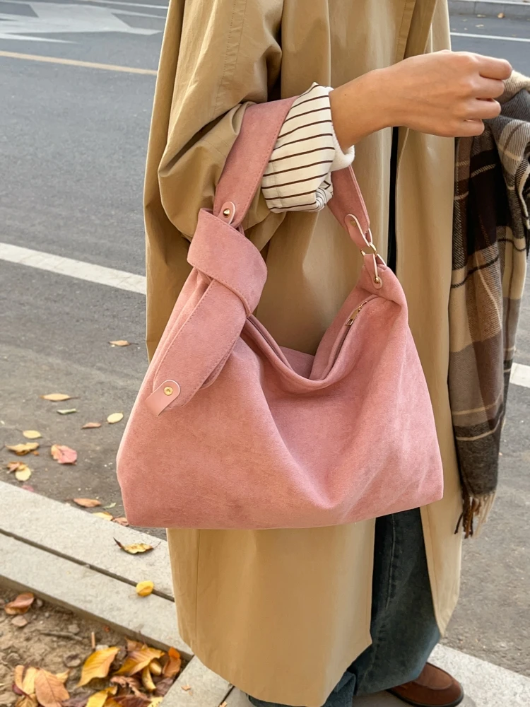 High Quality Retro Large Capacity Women's Tote Bag Single Shoulder Underarm Bag Trendy Autumn Winter 2024 New Style Soft Handle