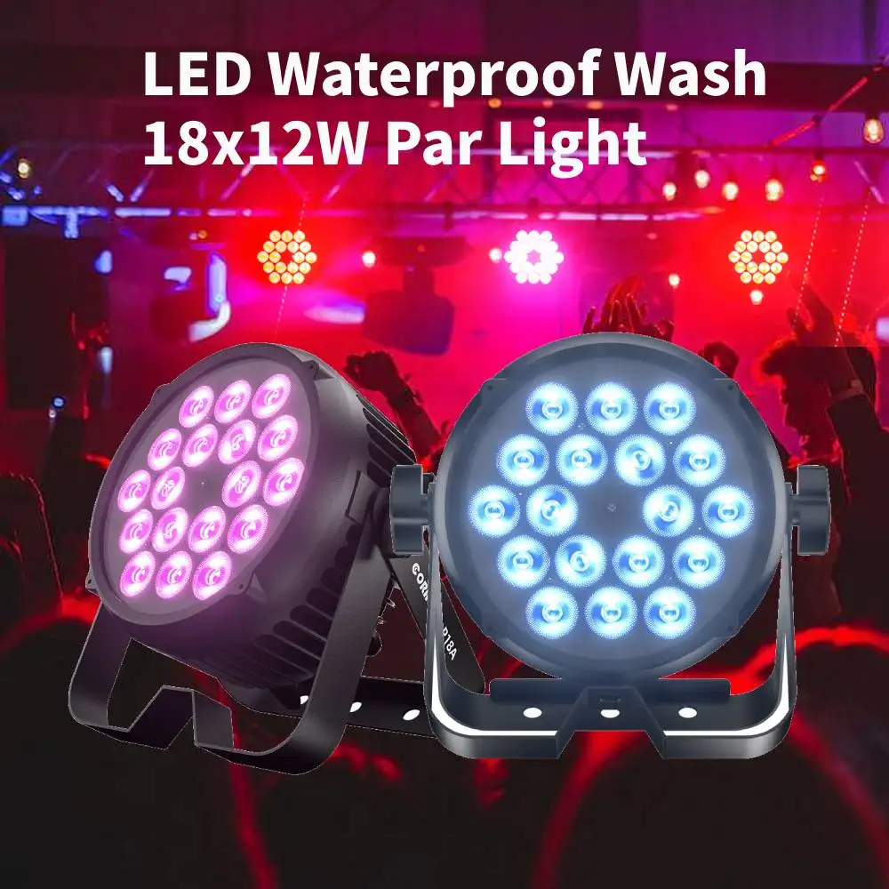 

CORALPAR IP65 Waterproof LED Wash Par 18x12W Light 45 Degree Angle Ceramic Substrate LED Source For Club Stage Theater Concert