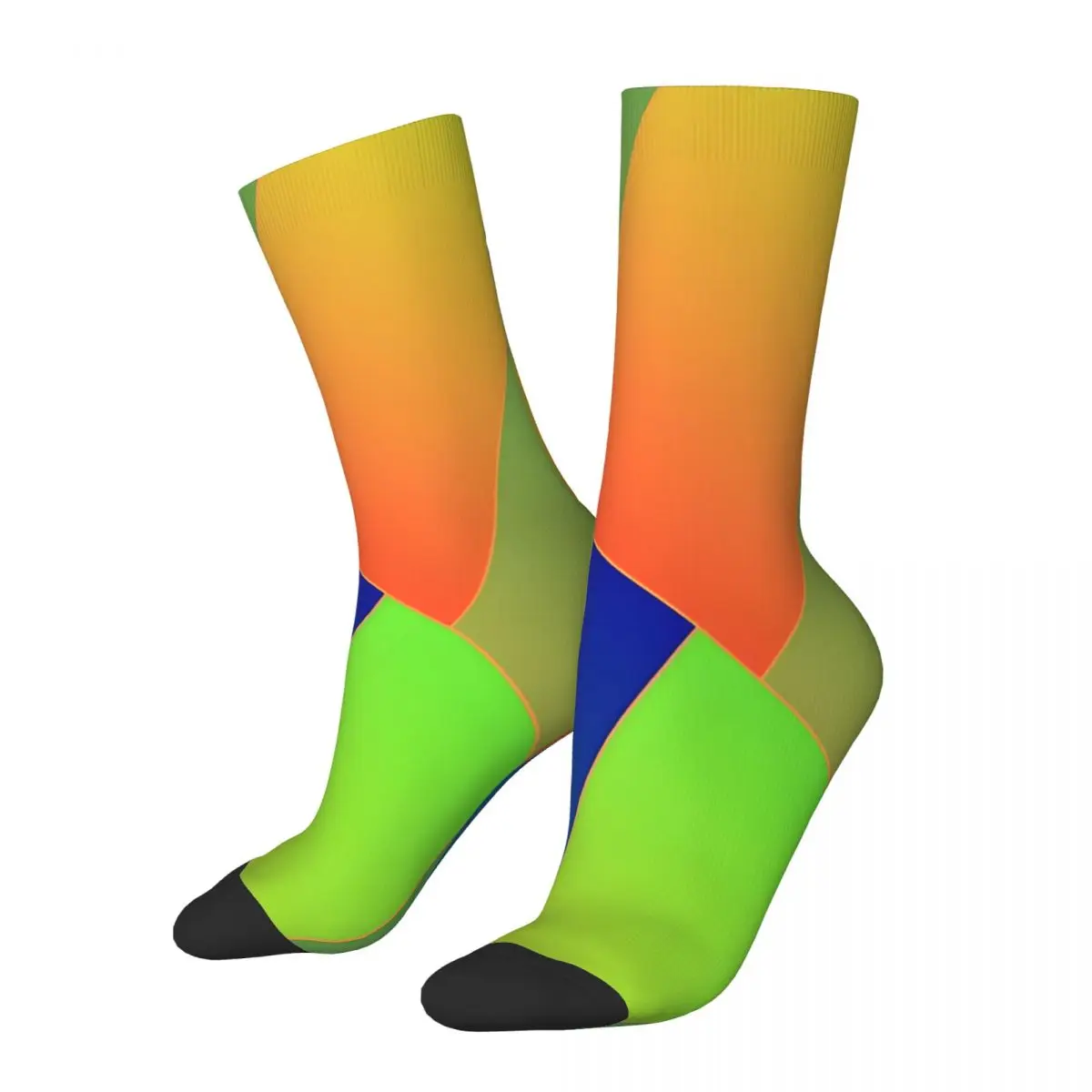 Multiple Rainbow Color Socks Male Mens Women Winter Stockings Polyester