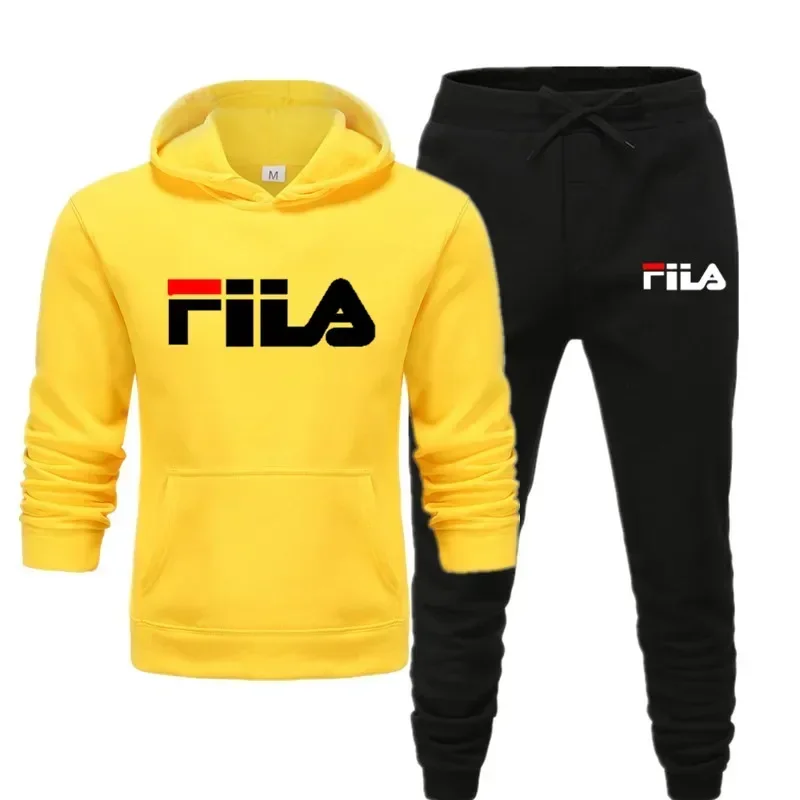 

Spring/Summer New Model Outdoor Fitness Leisure Sports Set for Men - Hooded Pullover Sweater + Running Pants Set