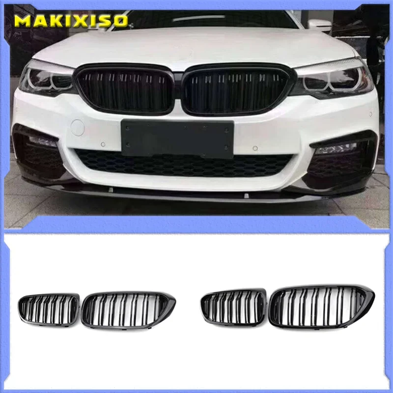 

Front Racing Kidney Grille for Bmw New 5 Series G30 G38 525I 530I 540I 550I 17-20 M-Performance Bumper 2 Slat Grill Replacemt