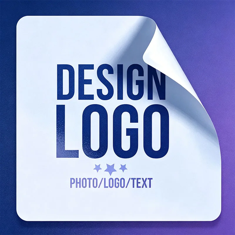 Autocollants carrés personnalisés avec logo, photo, texte, nom de marque, autocollant d'emballage personnalisé, image personnalisée, différentes tailles disponibles