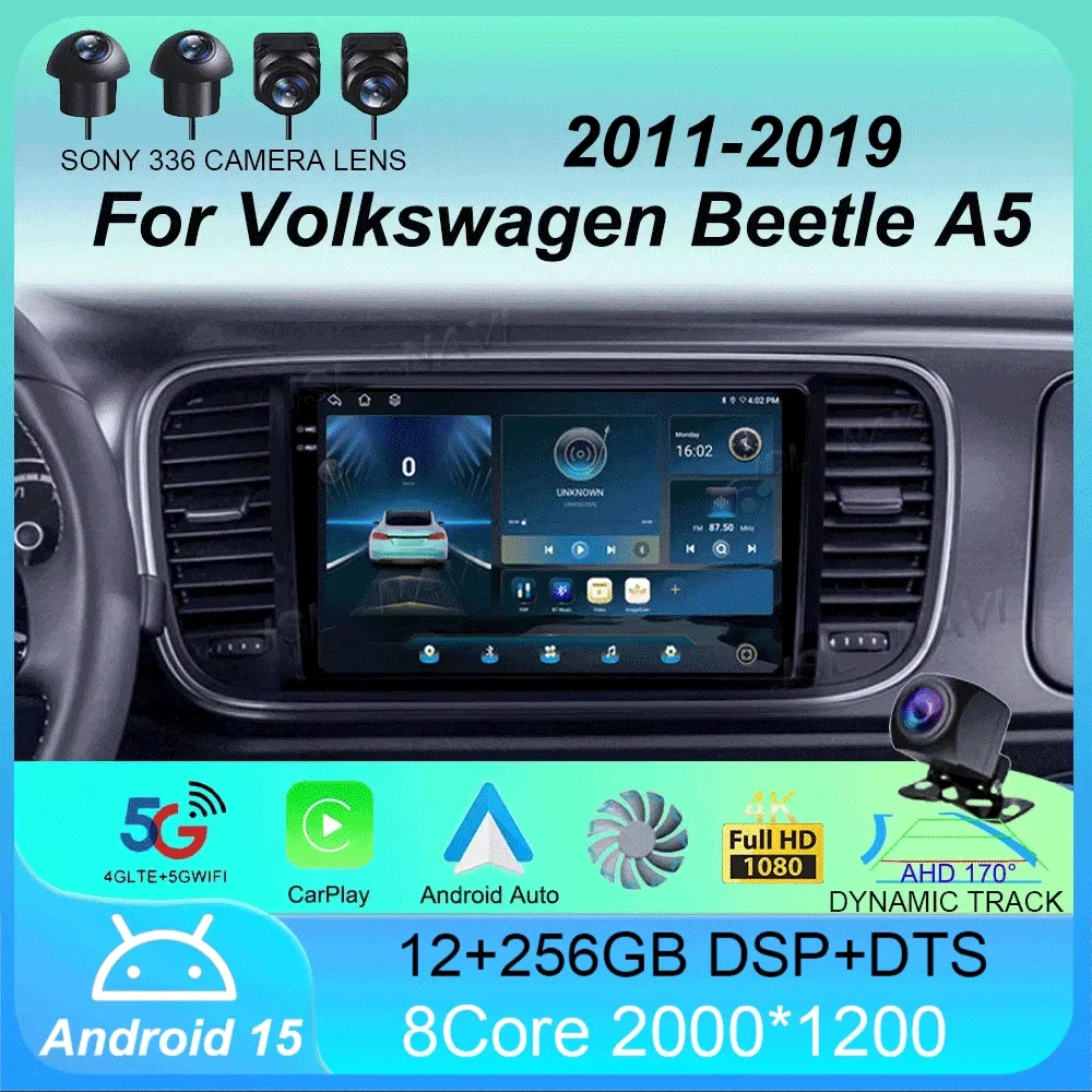 

Android 15 Car Radio For Volkswagen Beetle A5 2011 - 2019 Multimedia Video Player Navigation stereo GPS