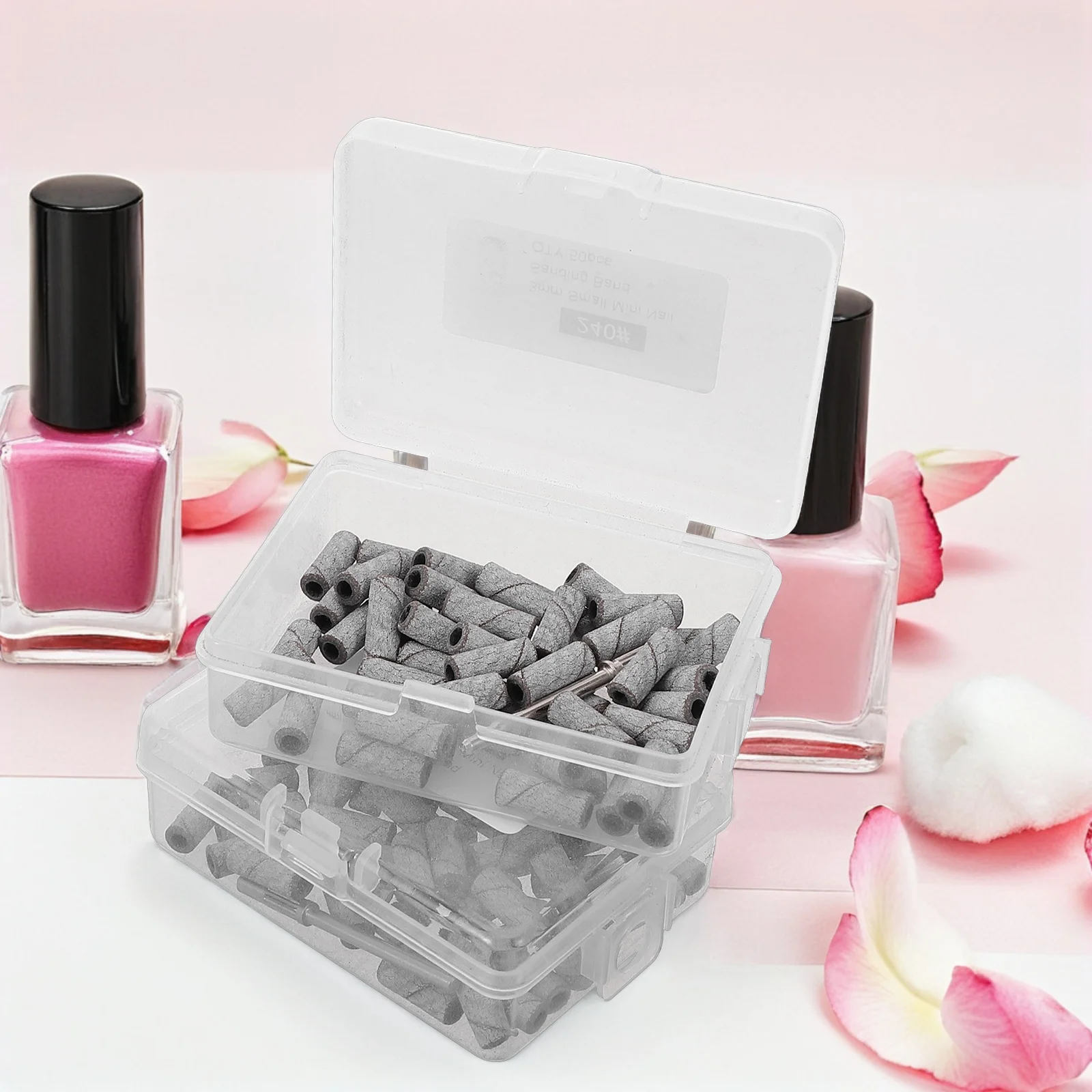 1Set Nail Drill Bits Small Sanding Bands Grit File Nail Drill Set Acrylic Gel Removing Manicure Pedicure Grinding Accessories