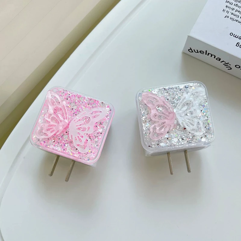 New Creative Butterfly Charger Cable Protector For iPhone 15 14 13 18W 20W Original Charger Data Line Wrap Anti-Break Protective