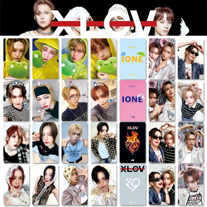 

4Pcs/Set Kpop Idol XLOV New Series Single 2 Album I ONE Lomo Cards Special Bonus Card WUMUTI RUI HARU HYUN Fans Gifts Collection