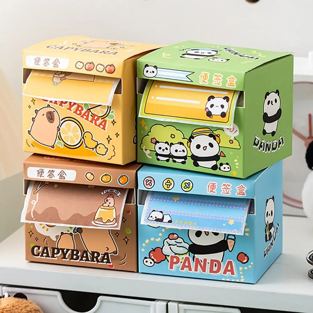 256 PCS/Set Pull-out Design Memo Pad Capybara DIY Sticky Note Multifunctional Full Adhesive Scrapbook Sticker