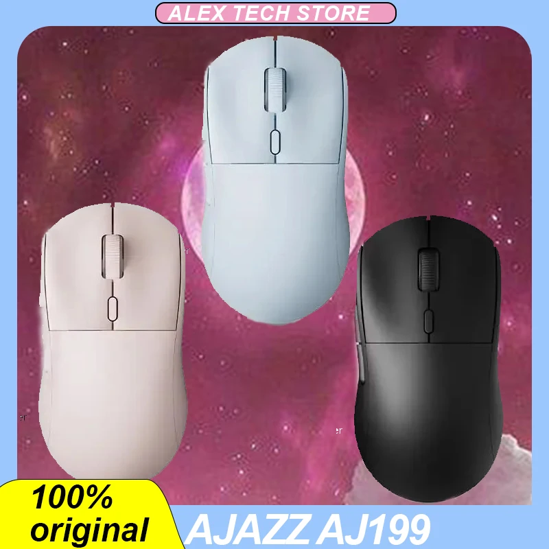 

Ajazz Aj199 Wireless Mouse Dual Mode 26000dpi Paw3395 Sensor Low Delay Rechargeable 6 Buttons Optical Customized Gaming Mouse