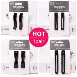 Korean 1pair Black Alloy Duckbill Hair Clip Bow Tie Wave Hollow Hair Clips Headwear for Women Girls Barrette Styling Accessories