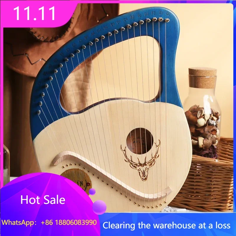 

Factory Wholesale Spruce Wood Piano Musical Instrument Full Sound 24 Strings Lyre Harp