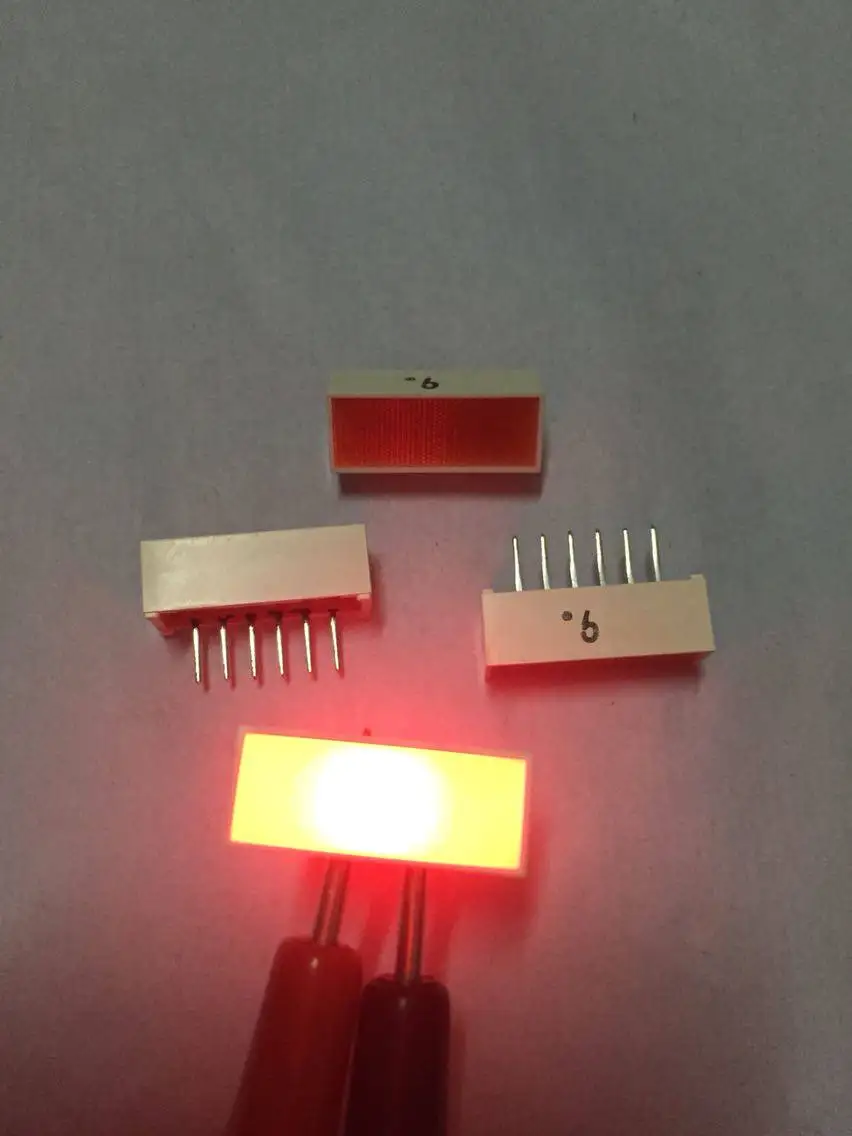 20pcs for sharp led flat light emitting block 8x20mm red 6-pin lt9010d brand new