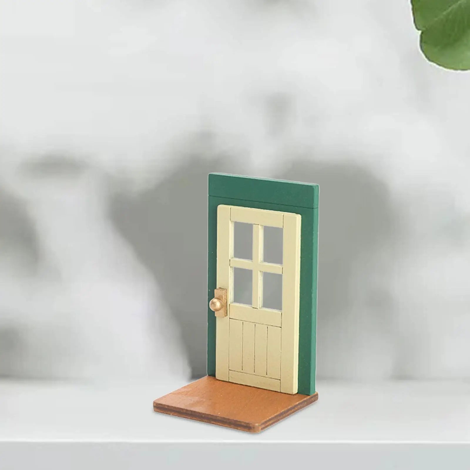 Dollhosue puerta de madera para niños en miniatura, muebles de casa de muñecas en miniatura, juguetes de juego de simulación para niños y niñas, decoración de puerta de casa de muñecas