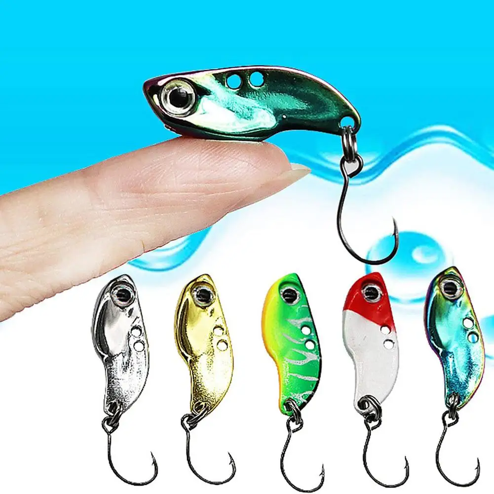 

Mini Fishing Lure Metal Bait With Single Hook 2.5g/2.8cm Vib Full Swimming Layer Vibration Artificial Bait