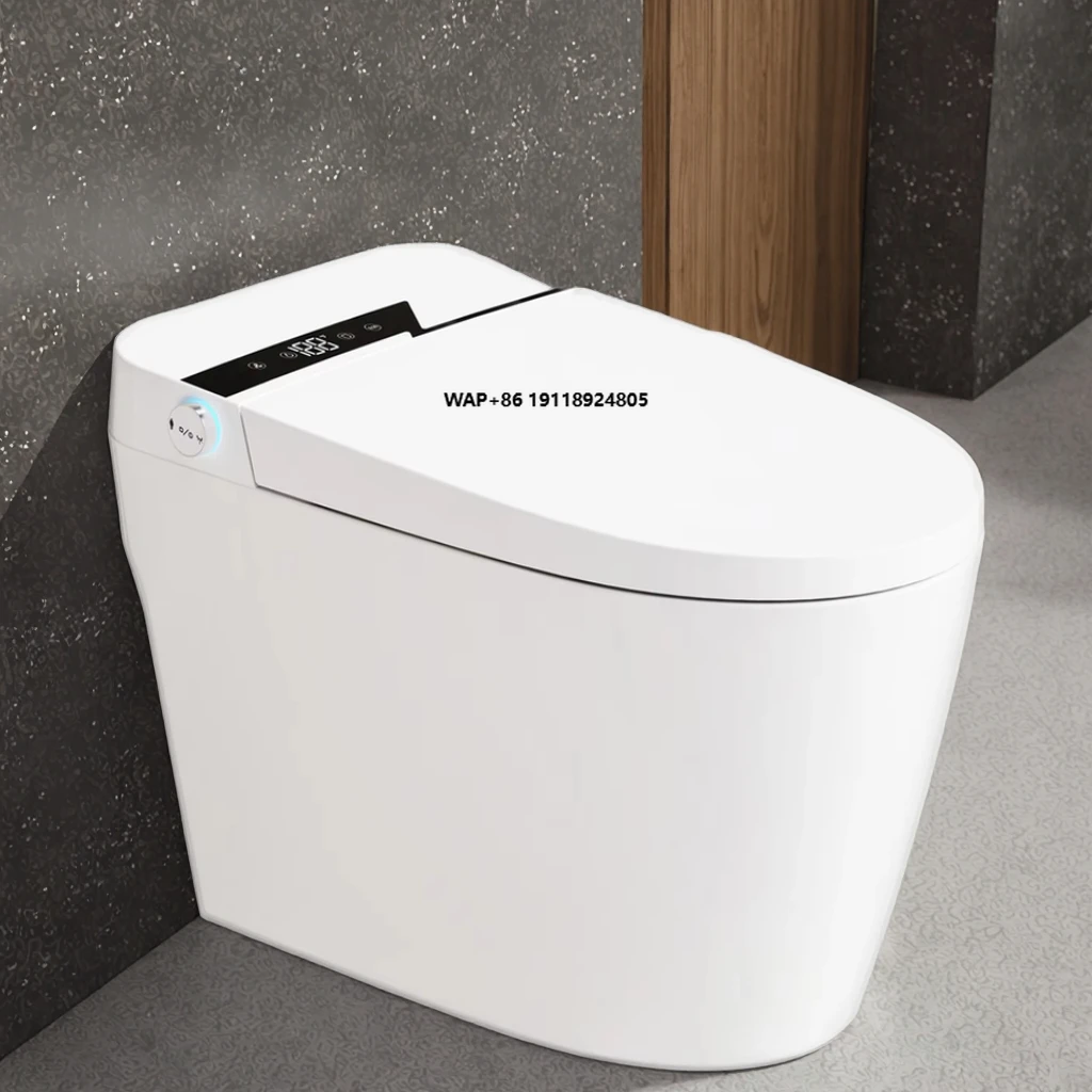 Smart Toilet-Heated Seat Dual-Flush Remote Included Night Light P-trap Radar Sensor Auto Flush Modern New Model Factory Supply