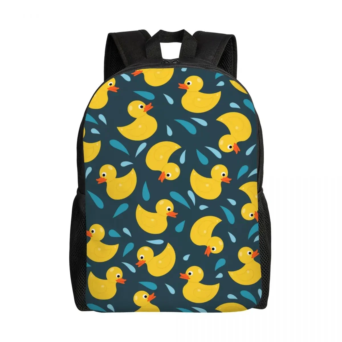 Ransel Perjalanan Seni Pola Bebek Kustom Tas Buku Laptop Sekolah Pria Wanita Tas Daypack Mahasiswa