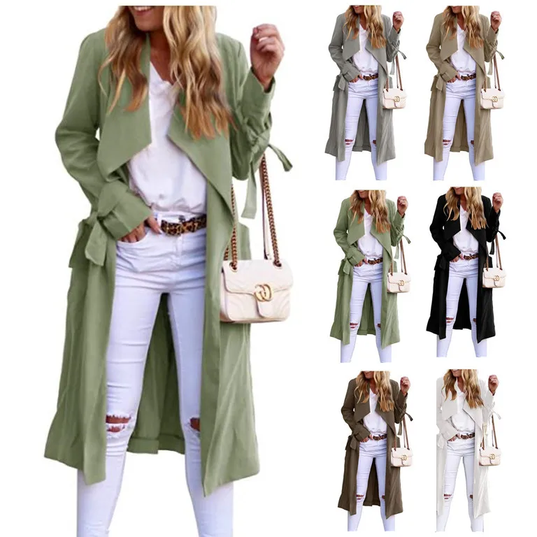 2026 Mid-Length European And American Style, Waist-Cinching, Tie-Waist Line Skirt, Multi-Color, Multi-Size, Long Coat,