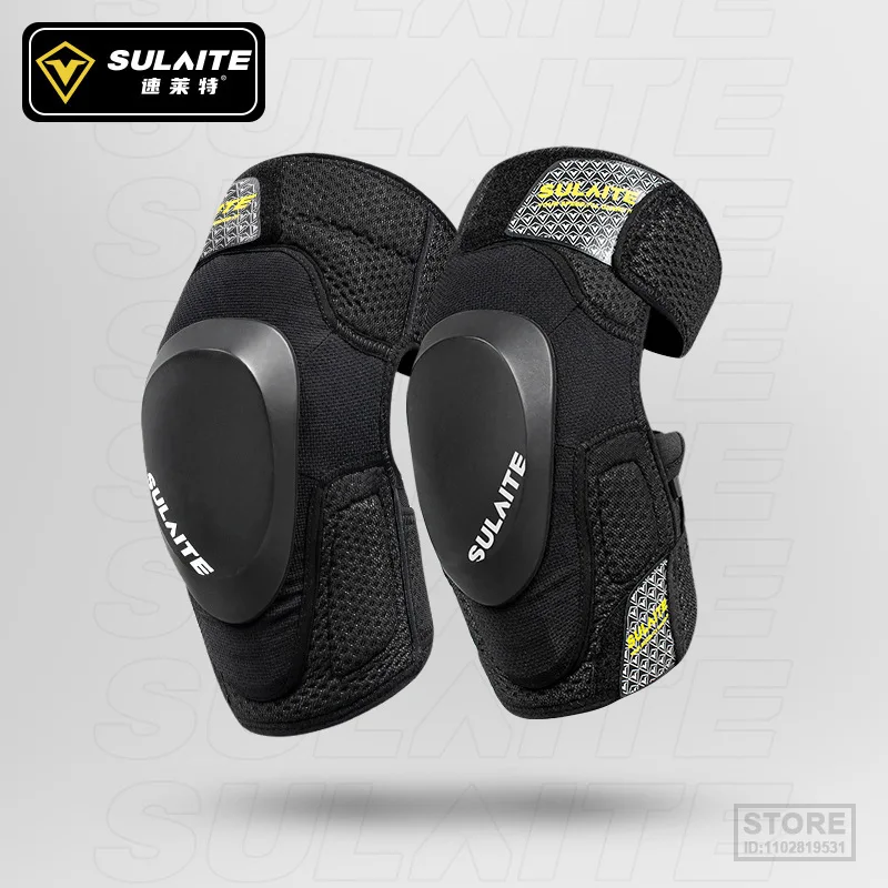SULAITE 2/4Pcs Motocross Riding Pro Knee Guard Anti-fall Elbow Pads Motorcycle Bike Downhill Roller Skating Pad