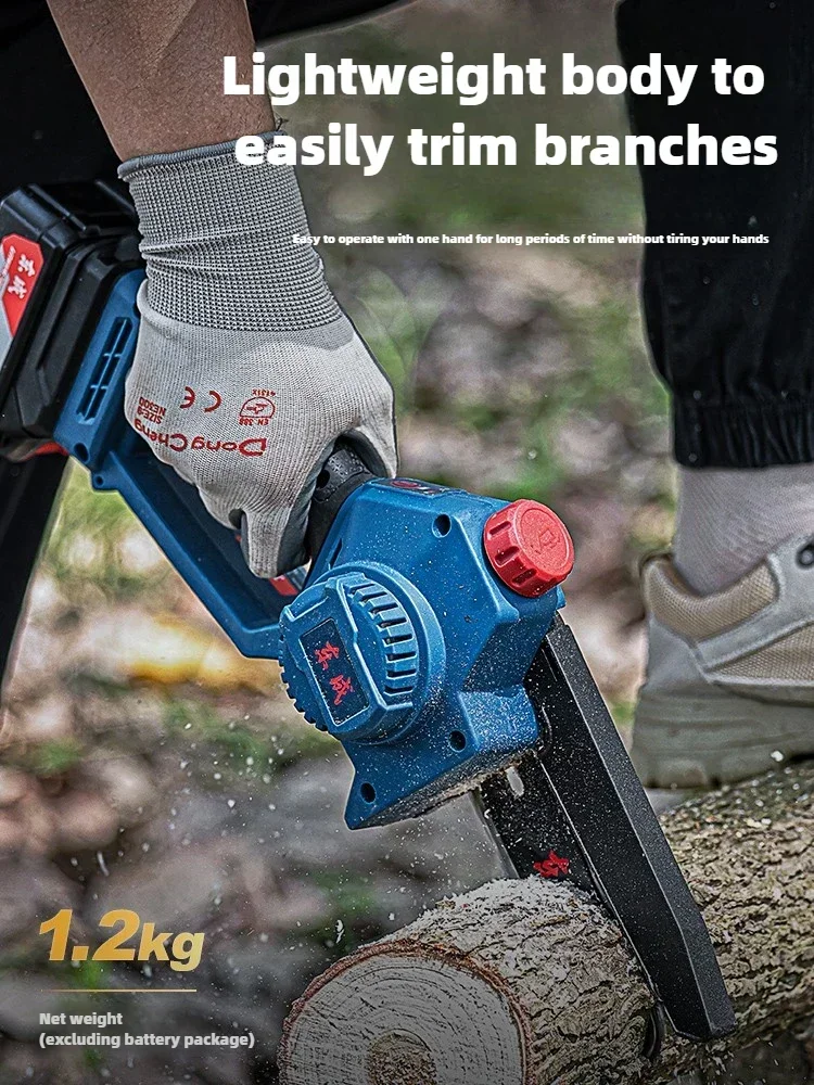 Mini One-Handed Rechargeable Lithium Electric Chainsaw Outdoor Branch Pruning Firewood Logging Yard Cutting Saw