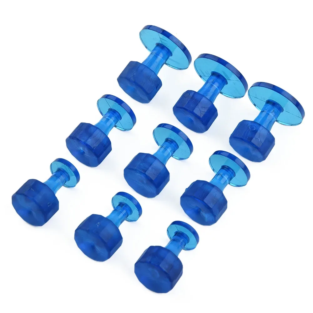 9PCS Car Dent Repair Pull Glue Tabs Hail Dent Removal Tools Paintless Dent Removal Body Sheet Metal Dent Repair Suction Cups