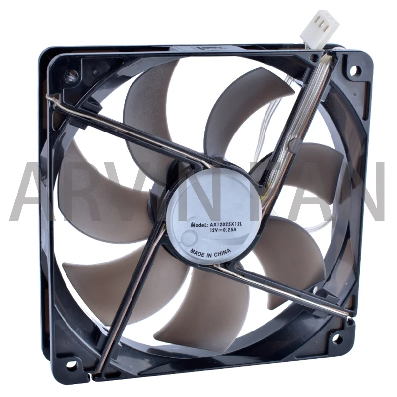 COOLING REVOLUTION-ventilador 12025 de 12cm y 120mm, 120x120x25mm, 12V, 0.25A, control de velocidad, para ordenador, CPU, chasis, luz azul