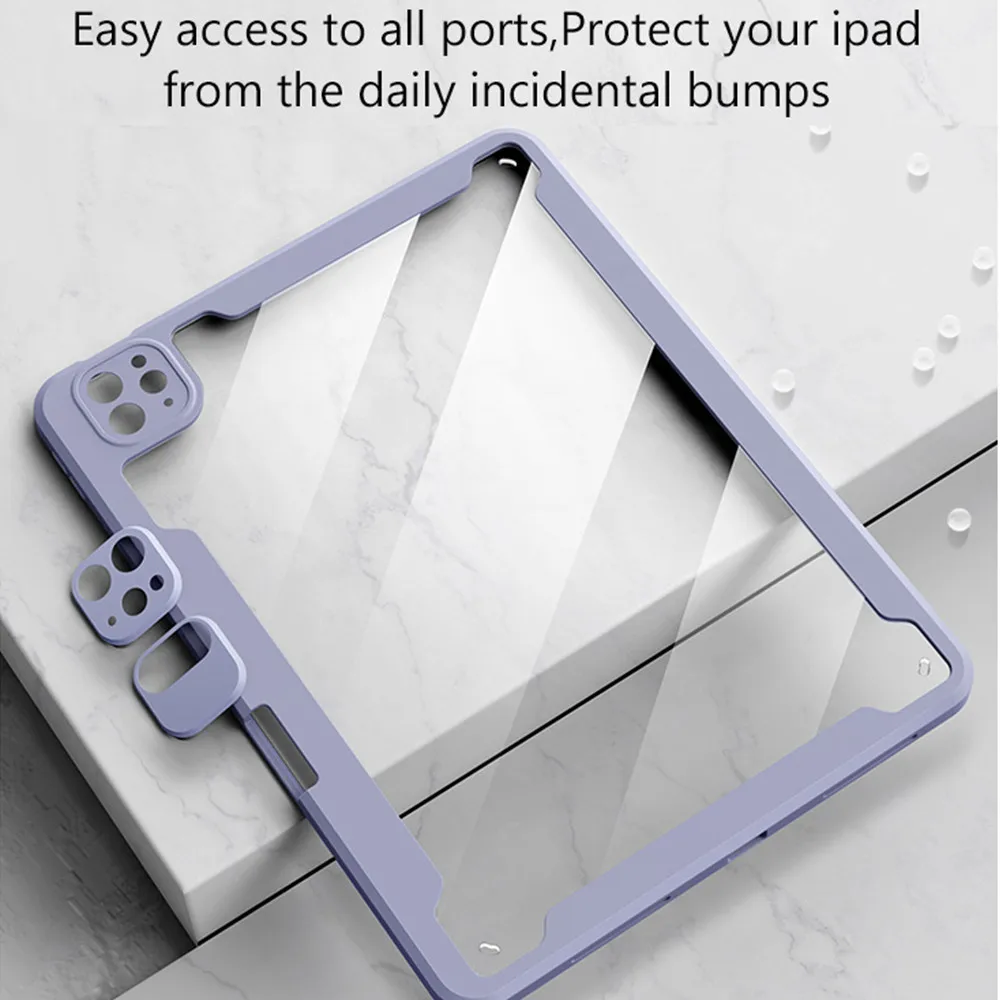 Imagem -04 - Capa de Teclado Transparente para Ipad Pro 11 2023 2023 2012 Air5 2023 Air 10.9 10.2 Mini6 Teclado Bluetooth com Bandeja de Caneta