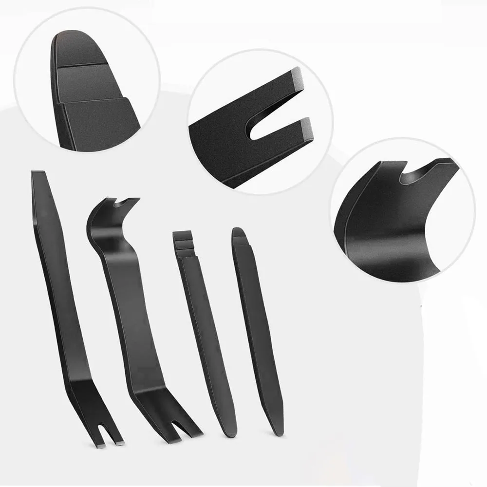 5/4 قطعة مجموعة إزالة الكسوة الداخلية للسيارة، أدوات إزالة عدم الخدش للوحة الباب، لوحة مشبك السيارة وتفكيك لوحة القيادة الصوتية