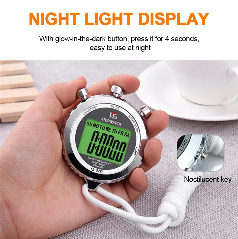 Digitaler Timer aus Metall, einreihige Stoppuhr, Lauftraining, Timer, 0,01 s, großer Bildschirm, Sport-Stoppuhr, professionelle Timing-Tools – Detail 3