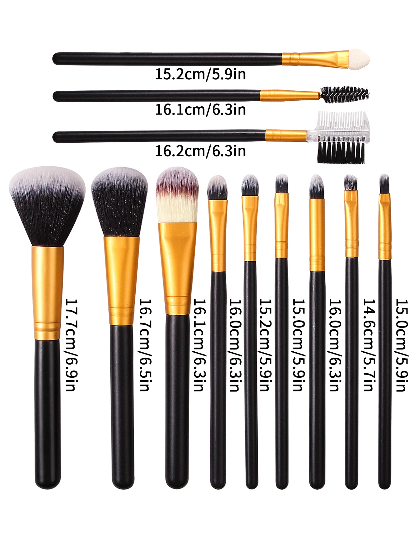 12PCS high-end makeup brush set, powder brush, blush brush, concealer brush, professional beauty tools for beginners