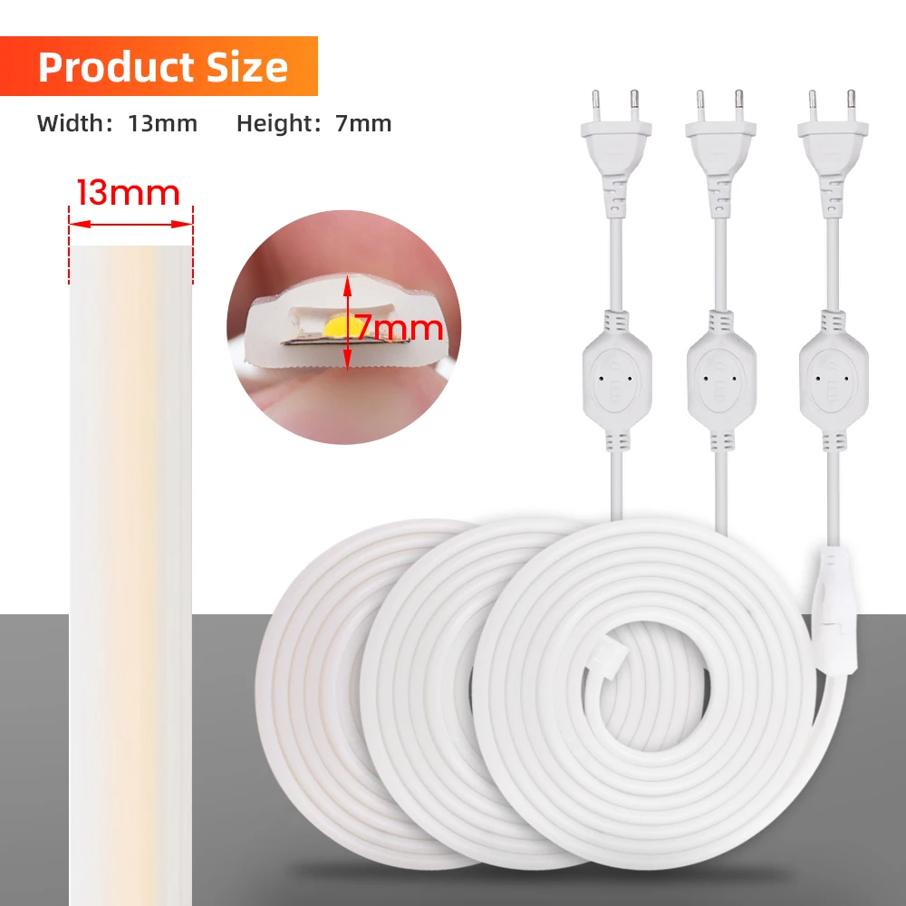 New COB LED Strip Neon Light Silicone Tube Lamp AC 220V 288LED/m Linear Lighting Waterproof Flexible Led Ribbon Home Decoration