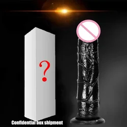 Schwarze weiche Dildos, großer Penis, Dick, Erwachsene, realistische Sexprodukte, Spielzeug für Frauen, Gode, Anal-Penis-Dildo, Consolador mit Saugnapf