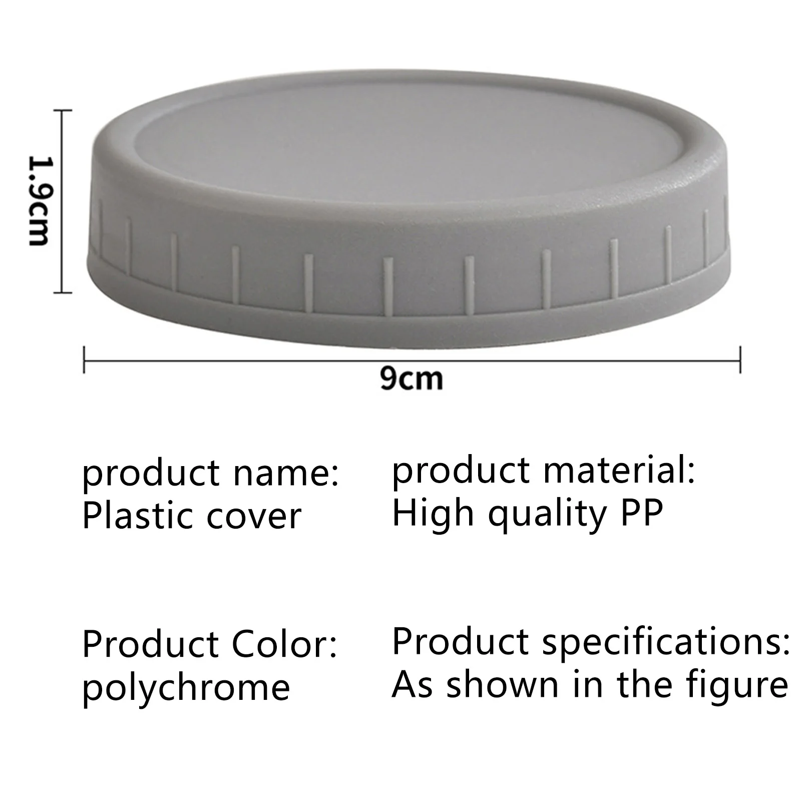 Household Universal Mason Food Grade Plastic Thicken Cap Lids Compatible Colored Can Sealing Lid Cap Kitchen Cap Cover Accessory