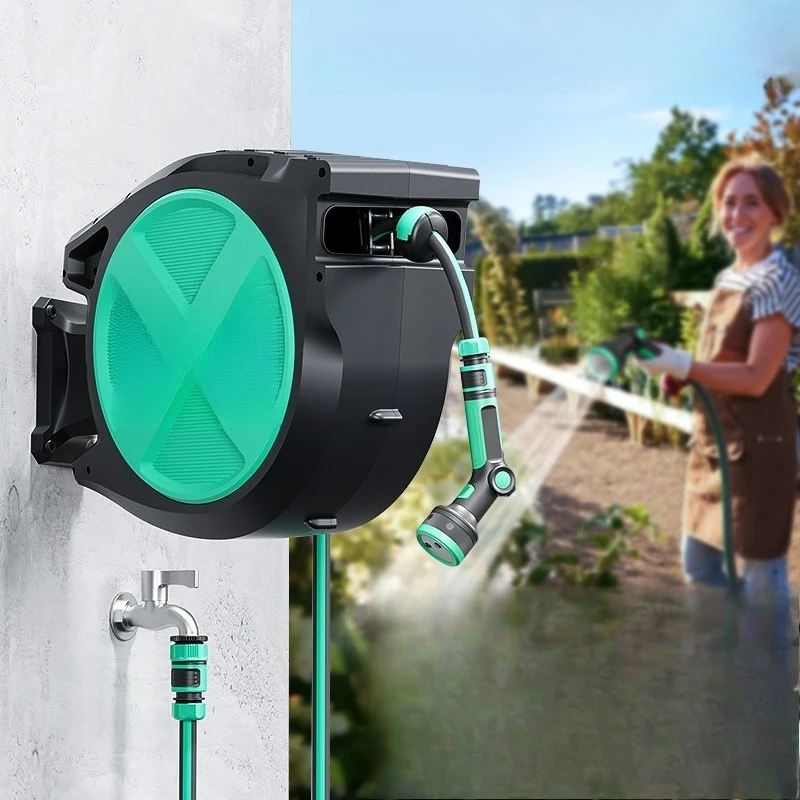 

Automatic recycling water pipe, watering water gun, garden garden car wash watering nozzle, telescopic water pipe reel