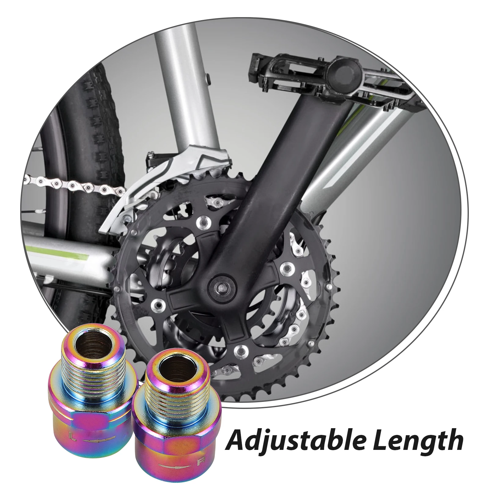 

2Pcs Bike Pedal Extenders Aluminium Alloy Wear-Resistant Pedal Adapter Crankset Protector Comfortable Leg Spacing Accessory