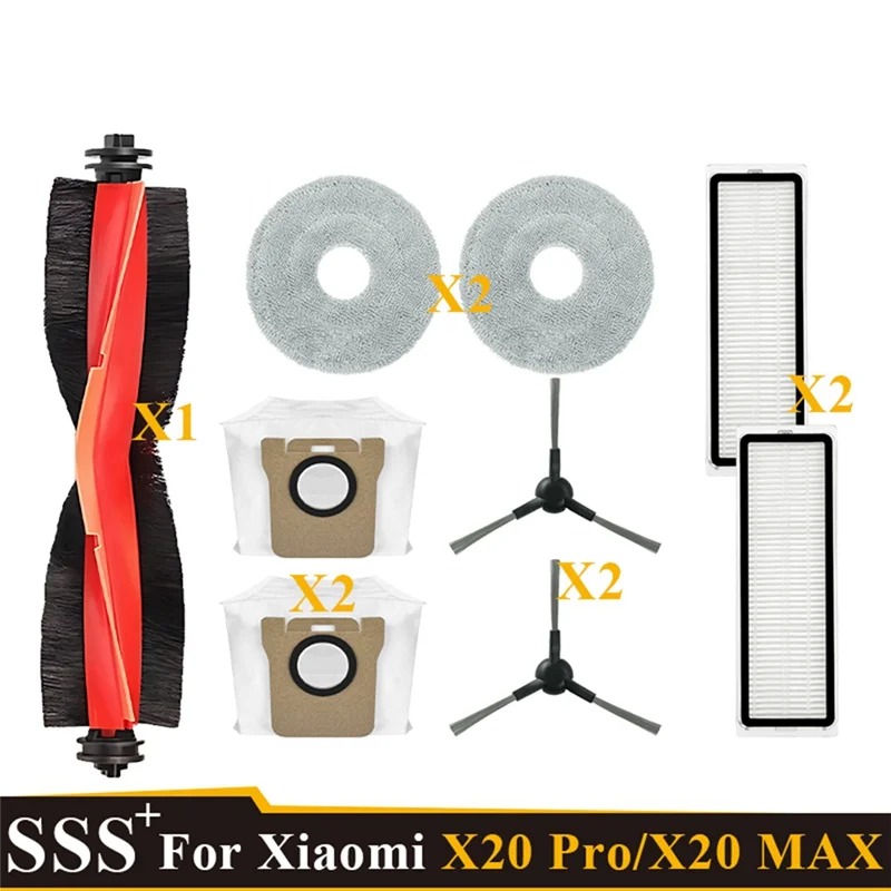 A88X لشاومي روبوت فراغ X20 ماكس/X20 برو/D109GL/D102GL فرشاة جانبية ملحقات المكنسة الكهربائية
