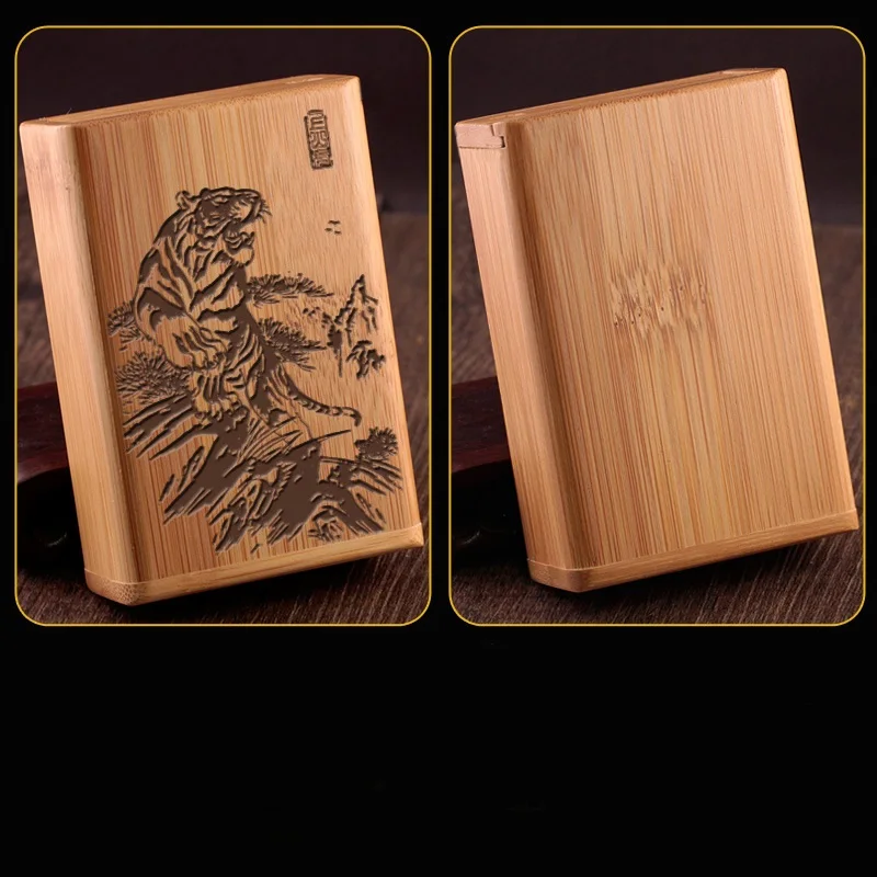 Cigarette Box Wood with Rosewood Bamboo Cigarette Case New Creative Clamshell Drop Ship