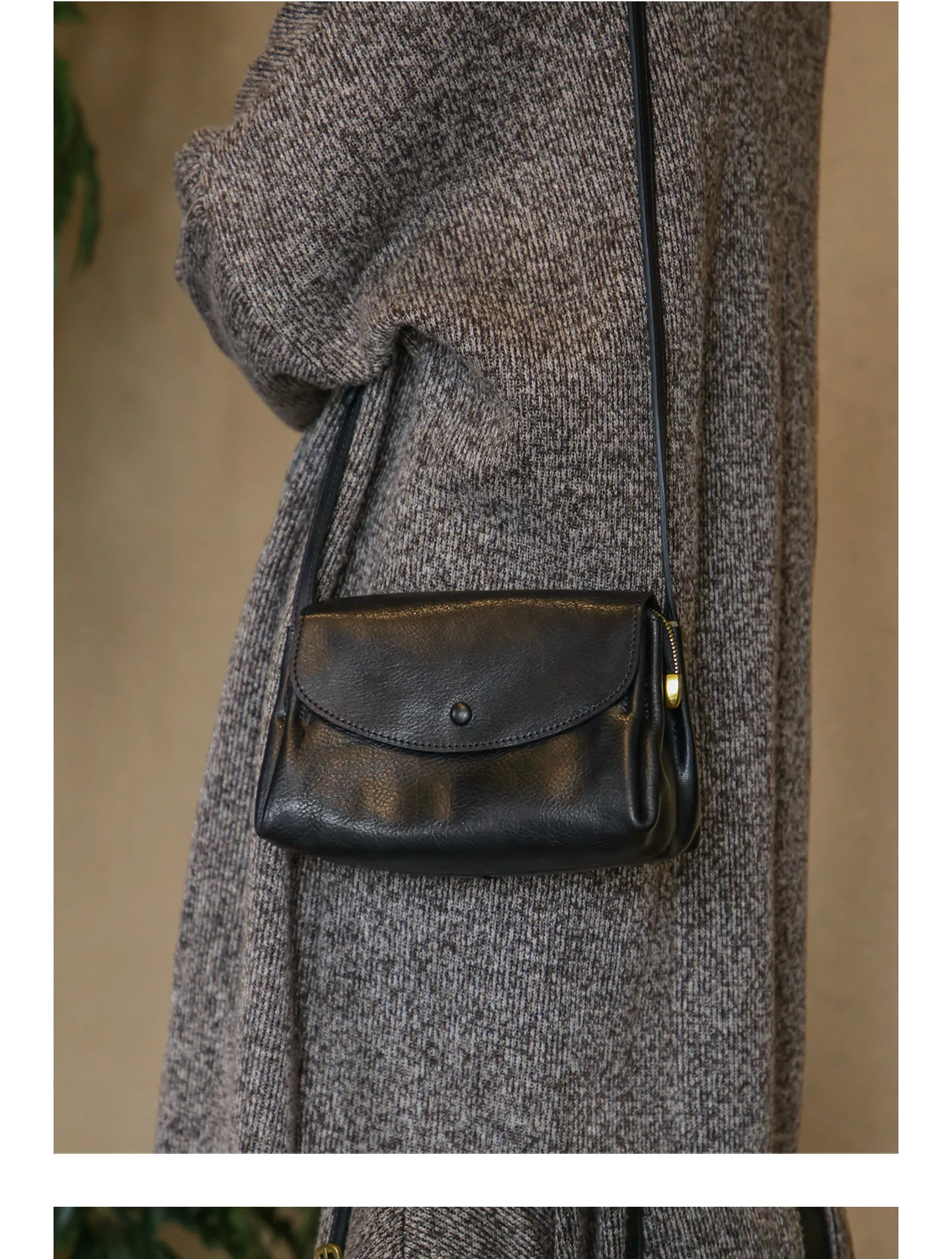 PNDME einfache Vintage-Umhängetasche aus Rindsleder für Damen, Freizeit-Designer-Umhängetasche aus echtem Leder, handgefertigt, kleine Umhängetasche – Detail 11